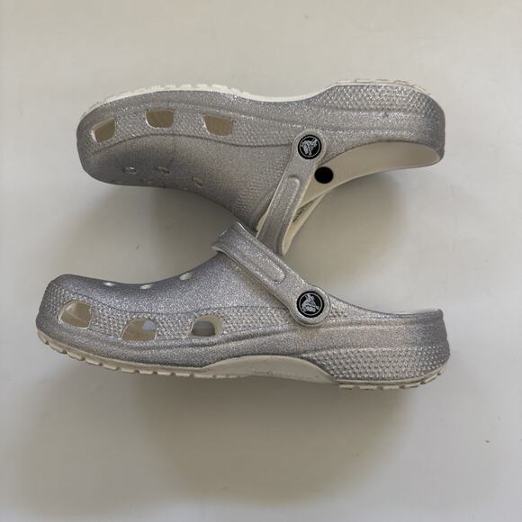 CROCS Metallic Gray Mules & Clogs - Picture 3 of 8